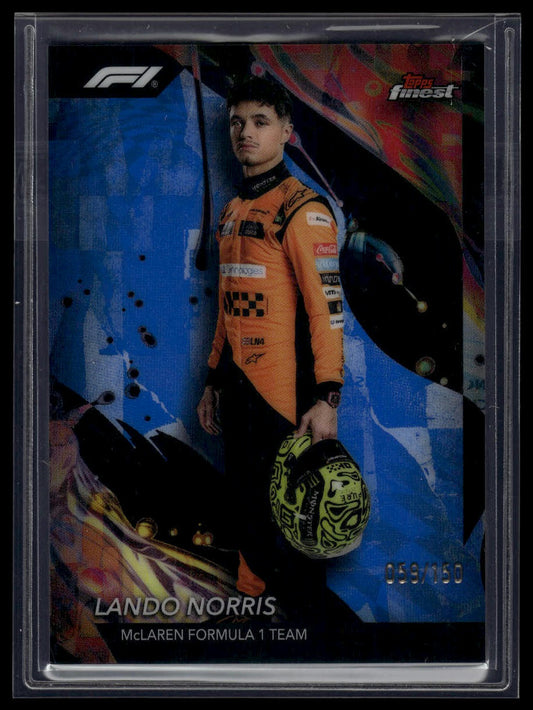 2024 Topps Finest Formula 1 #107 Lando Norris Blue Refractors #/150
