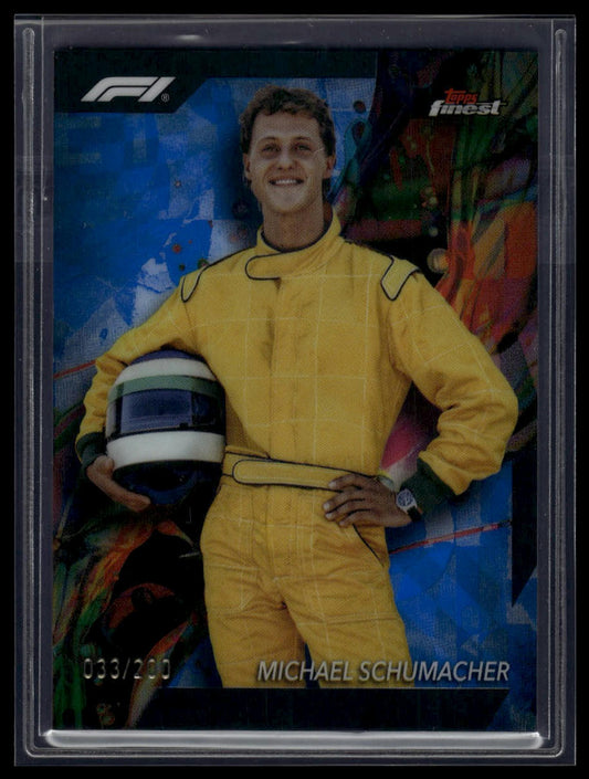 2024 Topps Finest Formula 1 #73 Michael Schumacher Blue Refractors #/200