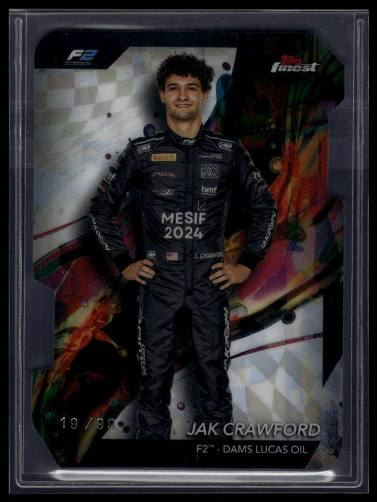2024 Topps Finest Formula 1 #33 Jak Crawford Refractors Die Cut #/99