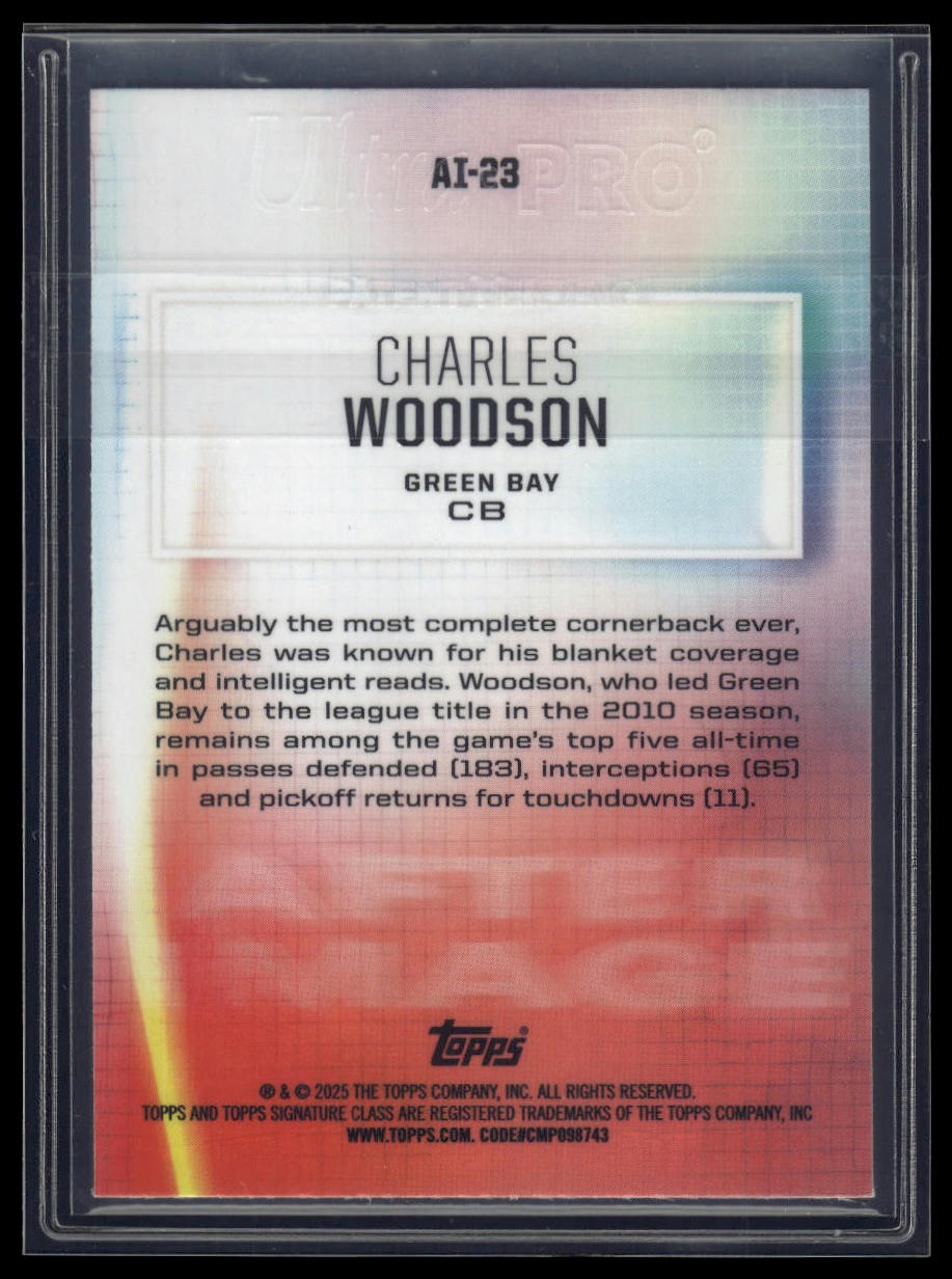 2024 Topps Signature Class #AI-23 Charles Woodson After Image Teal #/225