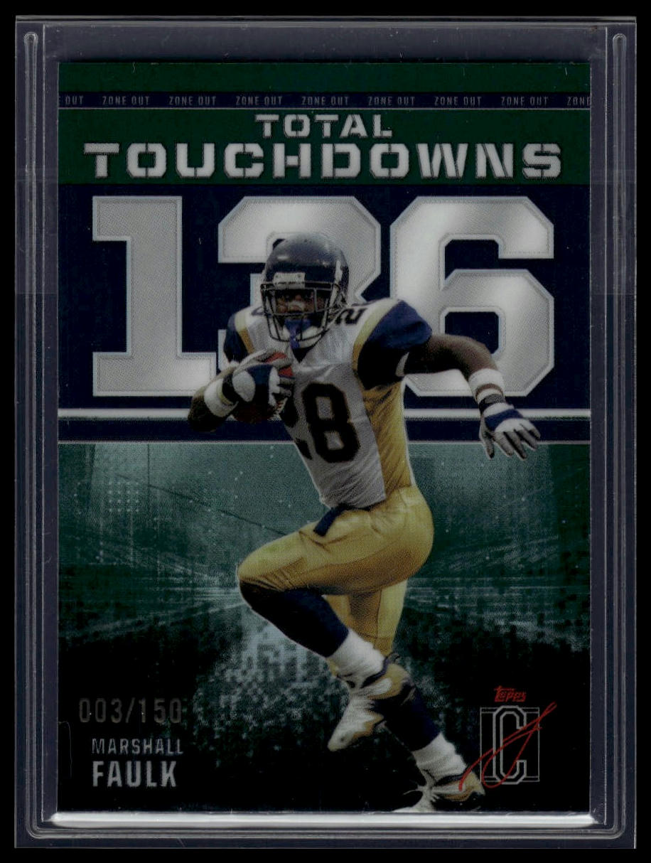 2024 Topps Signature Class #ZO-6 Marshall Faulk Zone Out Green #/150