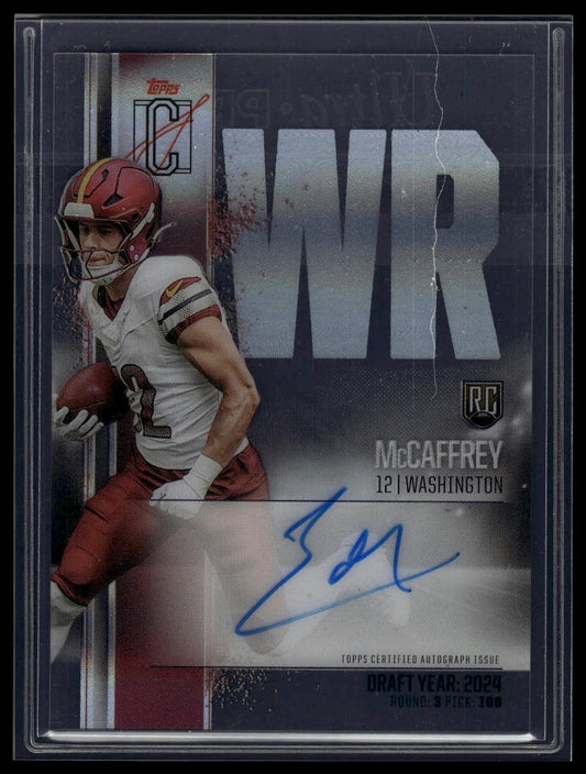 2024 Topps Signature Class #RCC-LMC Luke McCaffrey Crystal Clear Variation