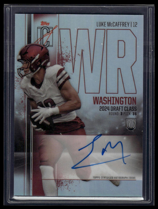 2024 Topps Signature Class #RCV-LMC Luke McCaffrey Chrome Auto Variation