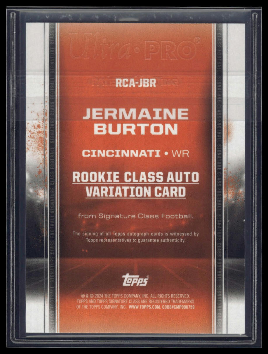 2024 Topps Signature Class #88 Jermaine Burton Teal #/225