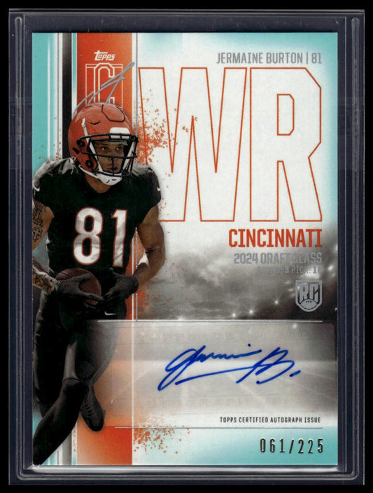2024 Topps Signature Class #88 Jermaine Burton Teal #/225