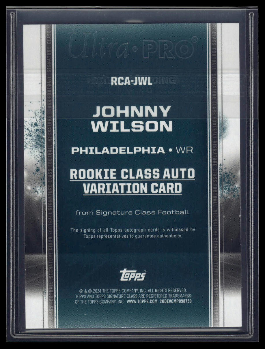 2024 Topps Signature Class #RCA-JWL Johnny Wilson Auto Variation Red #/25