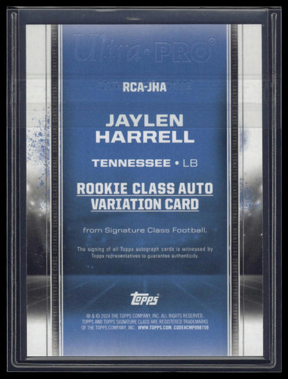 2024 Topps Signature Class #193 Jaylen Harrell Teal #/225