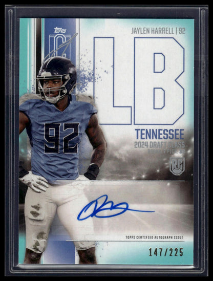 2024 Topps Signature Class #193 Jaylen Harrell Teal #/225