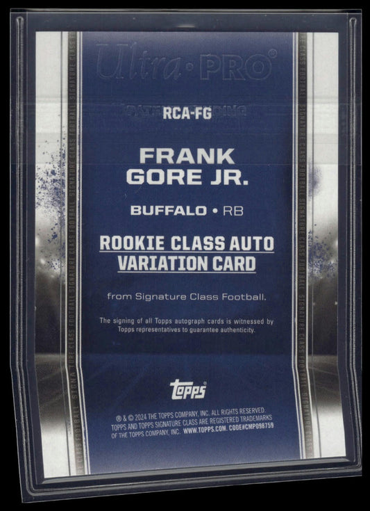 2024 Topps Signature Class #RCA-FG Frank Gore Jr. Rookie Class Auto Variation