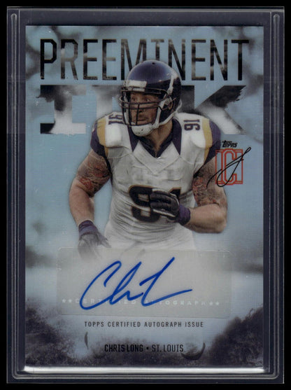 2024 Topps Signature Class #PI-CL Chris Long Preeminent Ink Autographs