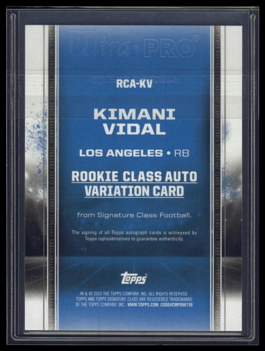 2024 Topps Signature Class #138 Kimani Vidal