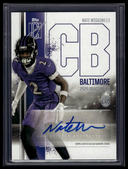 2024 Topps Signature Class #RCA-NW Nate Wiggins Rookie Class Auto Variation
