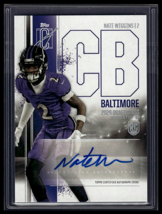 2024 Topps Signature Class #RCA-NW Nate Wiggins Rookie Class Auto Variation