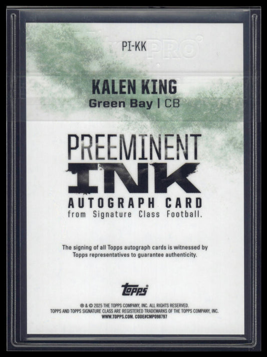 2024 Topps Signature Class #PI-KK Kalen King Preeminent Ink Autographs
