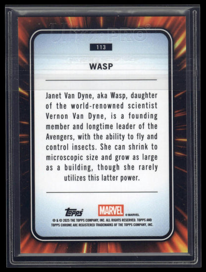 2025 Topps Chrome Marvel #113 Wasp Blue & Green Shimmer