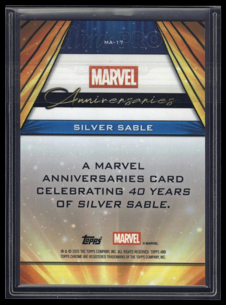 2025 Topps Chrome Marvel #MA-17 Silver Sable Marvel Anniversaries