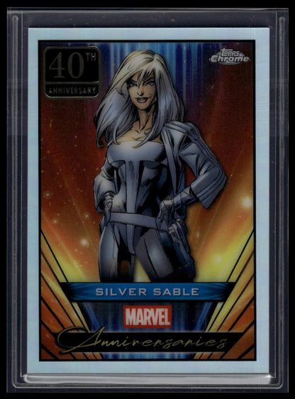 2025 Topps Chrome Marvel #MA-17 Silver Sable Marvel Anniversaries