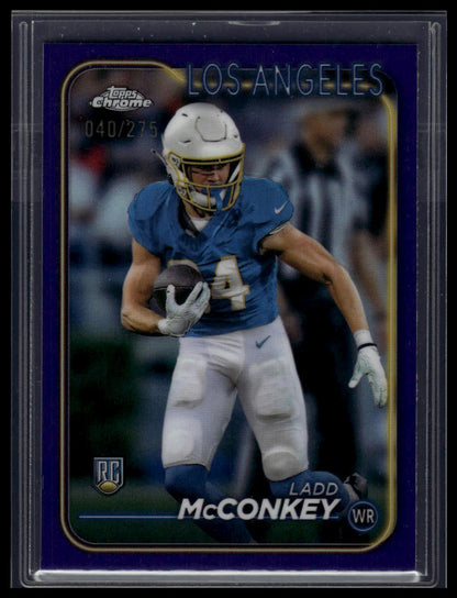 2024 Topps Chrome #212 Ladd McConkey Purple Refractor #/275