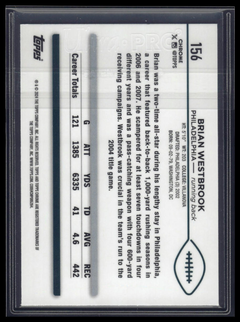 2024 Topps Chrome #156 Brian Westbrook Teal Refractor #/250