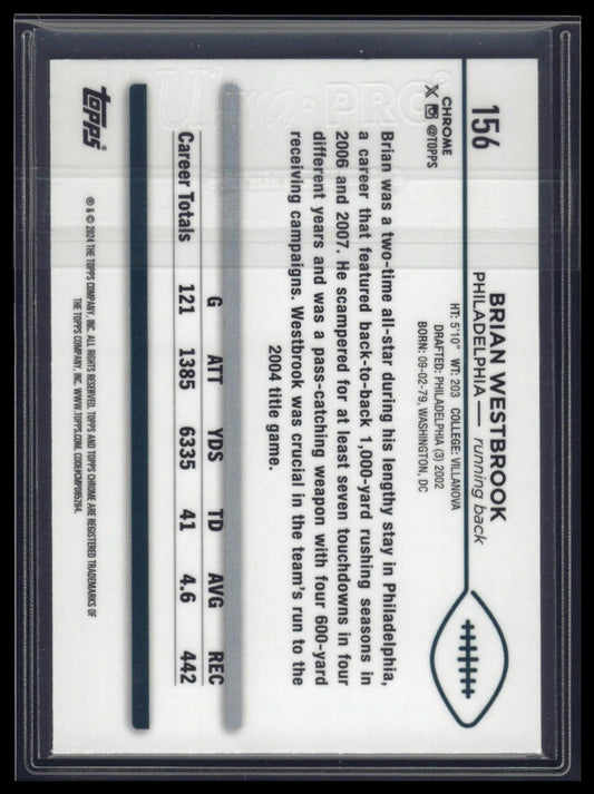 2024 Topps Chrome #156 Brian Westbrook Teal Refractor #/250