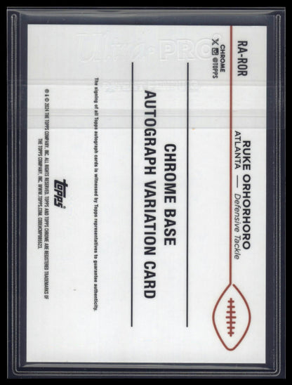 2024 Topps Chrome #RA-ROR Ruke Orhorhoro Rookie Autographs Aqua Sonar /199