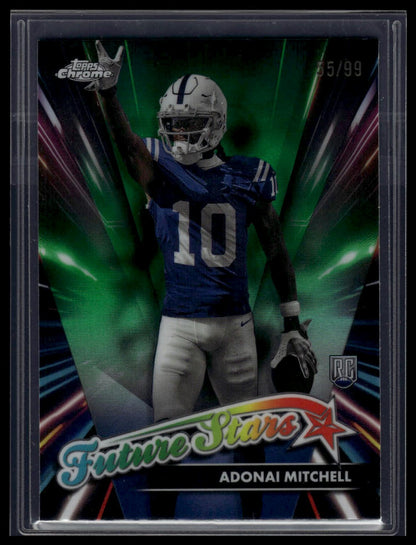 2024 Topps Chrome #FS-25 Adonai Mitchell Future Stars Green Refractor #/99