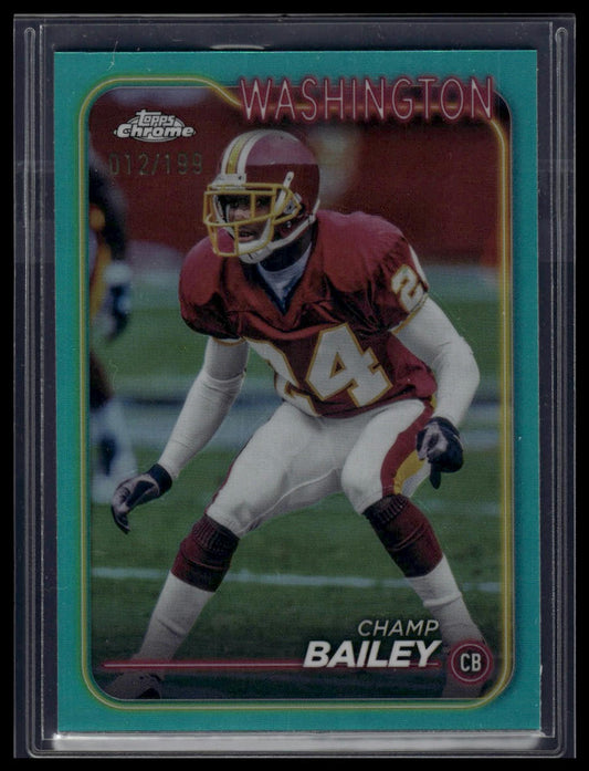 2024 Topps Chrome #200 Champ Bailey Aqua Refractor #/199