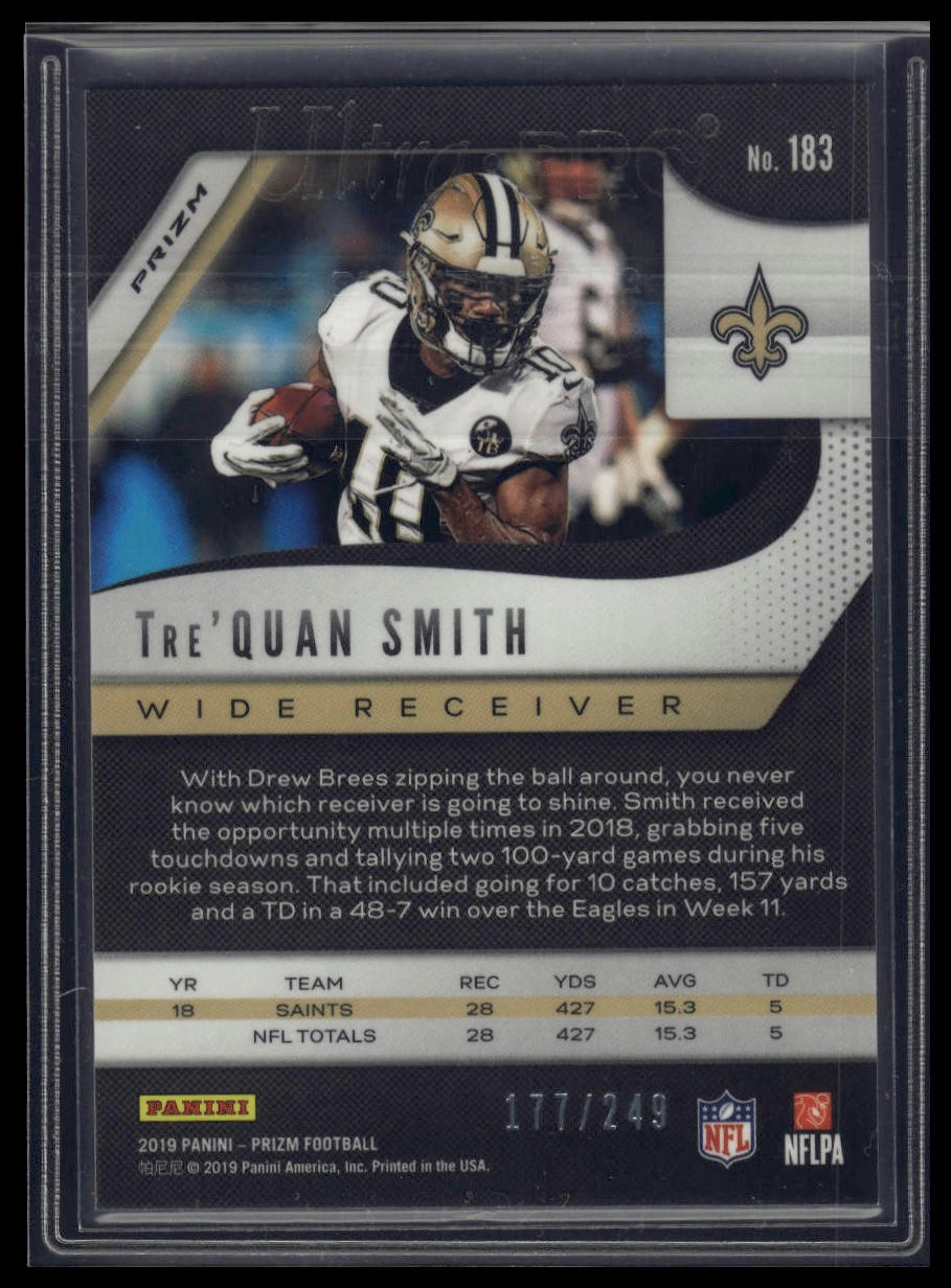 2019 Panini Prizm #183 Tre'Quan Smith Orange #/249