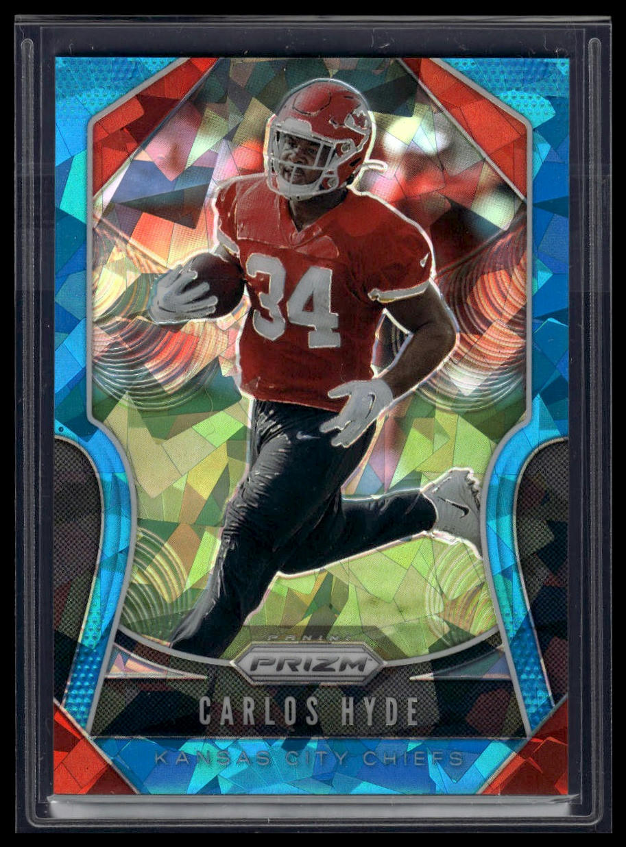 2019 Panini Prizm #212 Carlos Hyde Blue Ice #/99