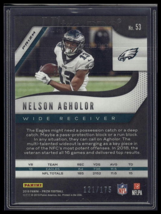 2019 Panini Prizm #53 Nelson Agholor Hyper #/175