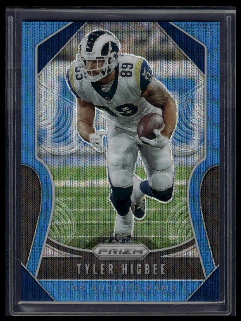 2019 Panini Prizm #241 Tyler Higbee Blue Wave #/199