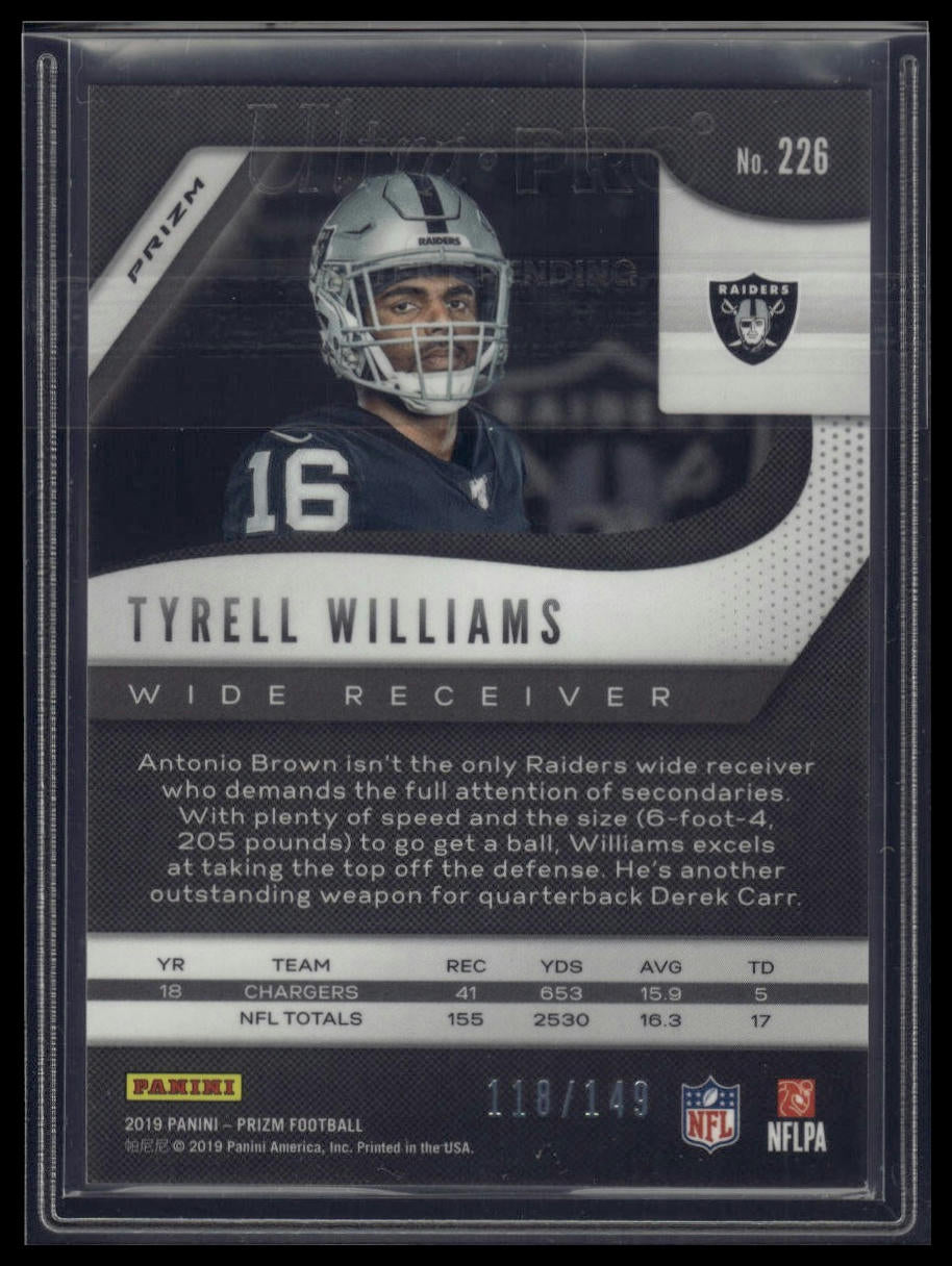 2019 Panini Prizm #226 Tyrell Williams Red Wave #/149
