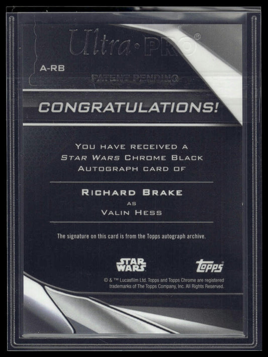 2023 Topps Chrome Black Star Wars #A-RB Richard Brake Autographs