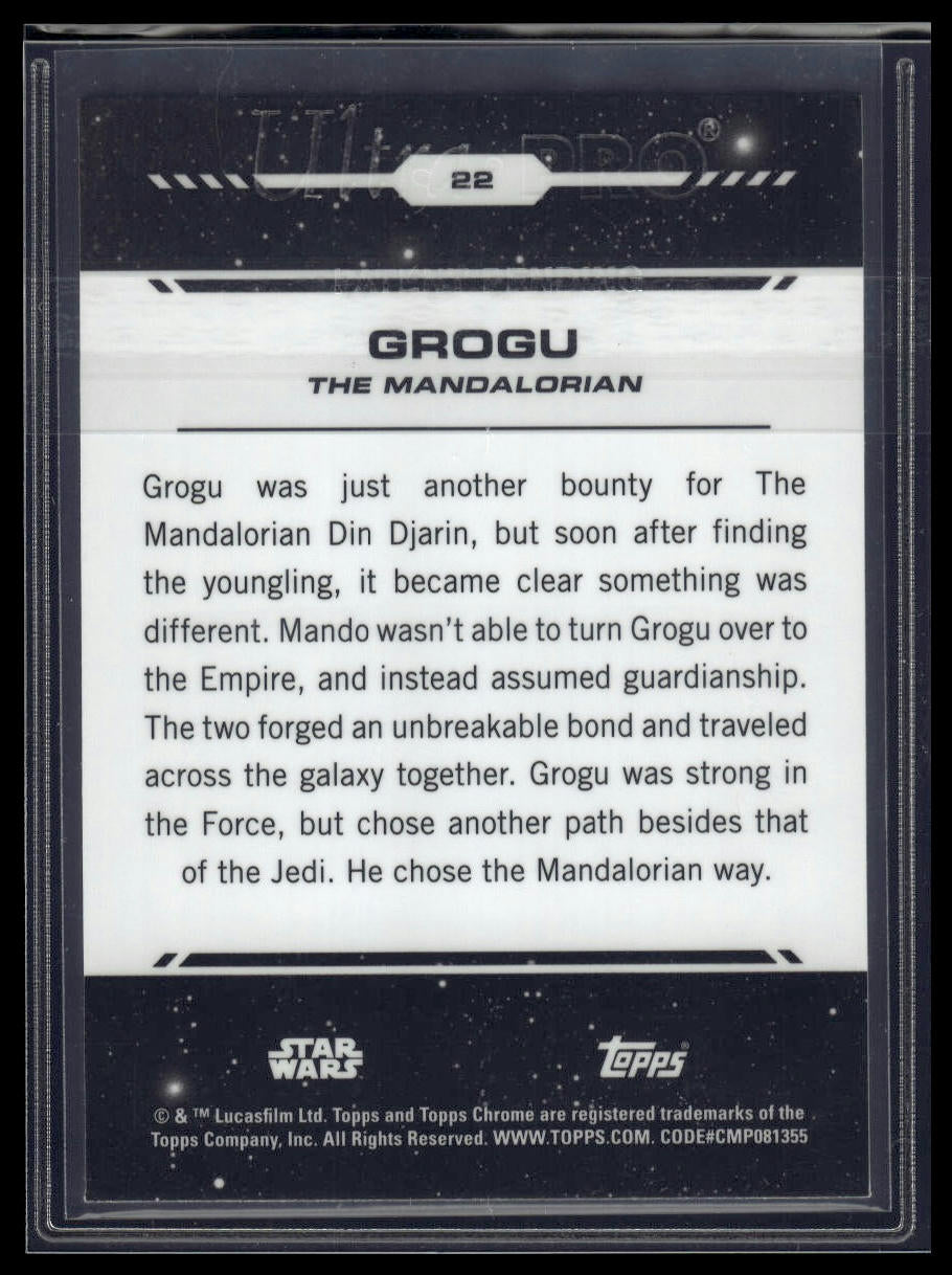 2024 Topps Chrome Star Wars #22 Grogu Red Blaster Raywave Refractor