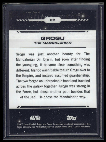 2024 Topps Chrome Star Wars #22 Grogu Red Blaster Raywave Refractor