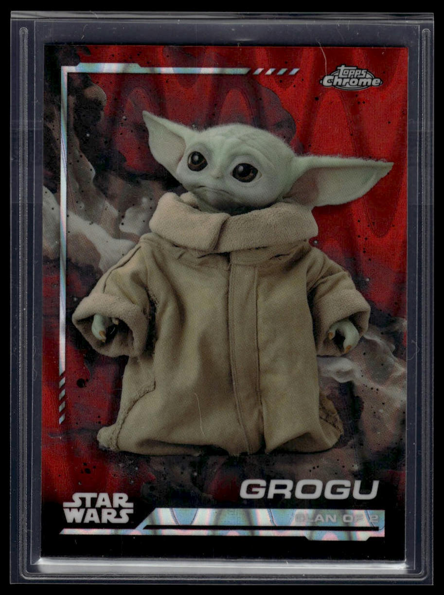 2024 Topps Chrome Star Wars #22 Grogu Red Blaster Raywave Refractor