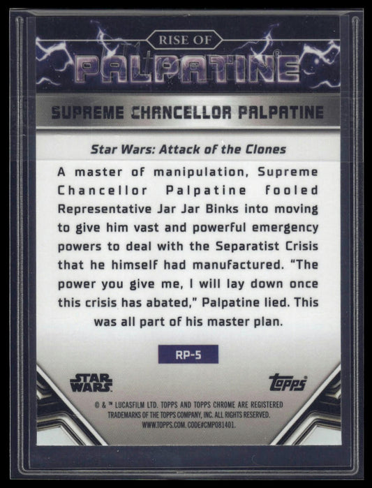 2024 Topps Chrome Star Wars #RP-5 Emergency Powers The Rise of Palpatine