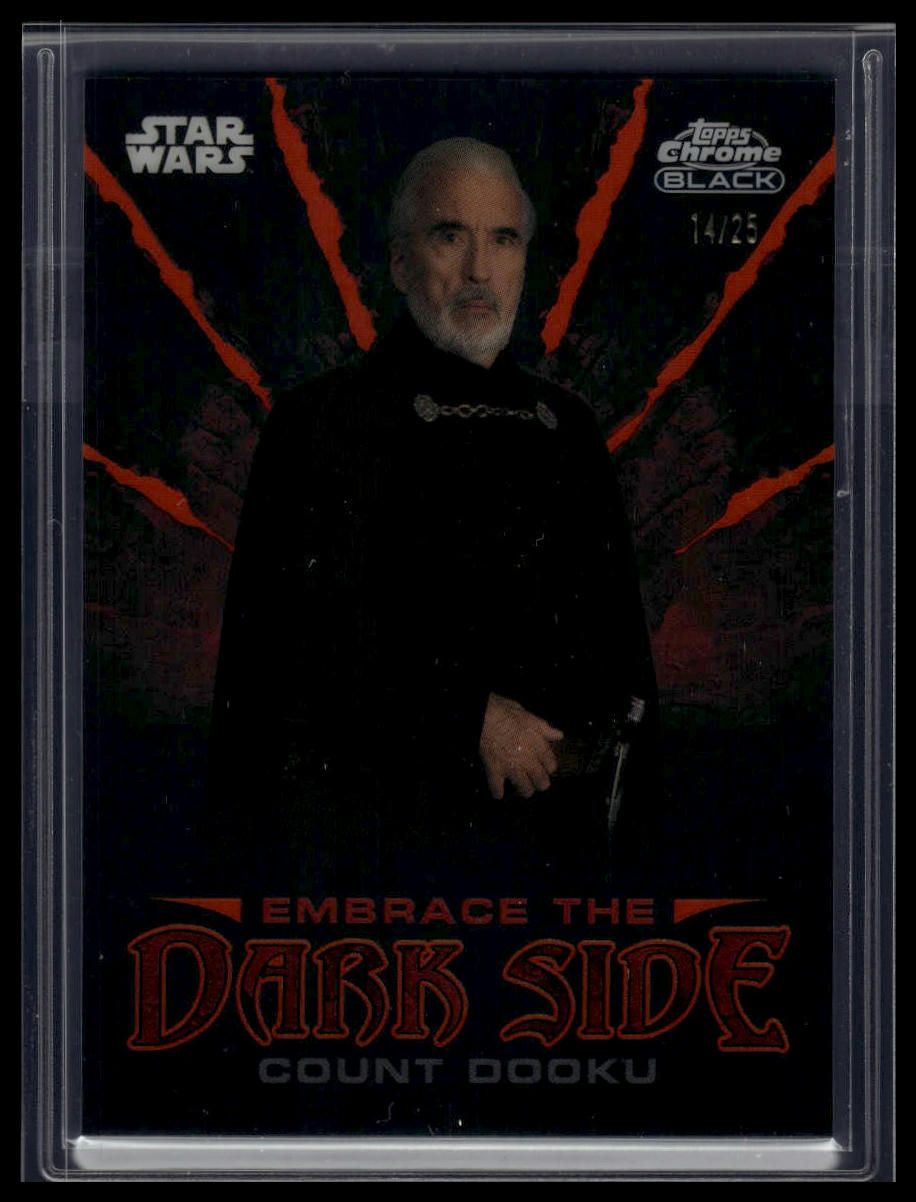 2024 Topps Chrome Black Star Wars Count Dooku Embrace the Dark Side /25
