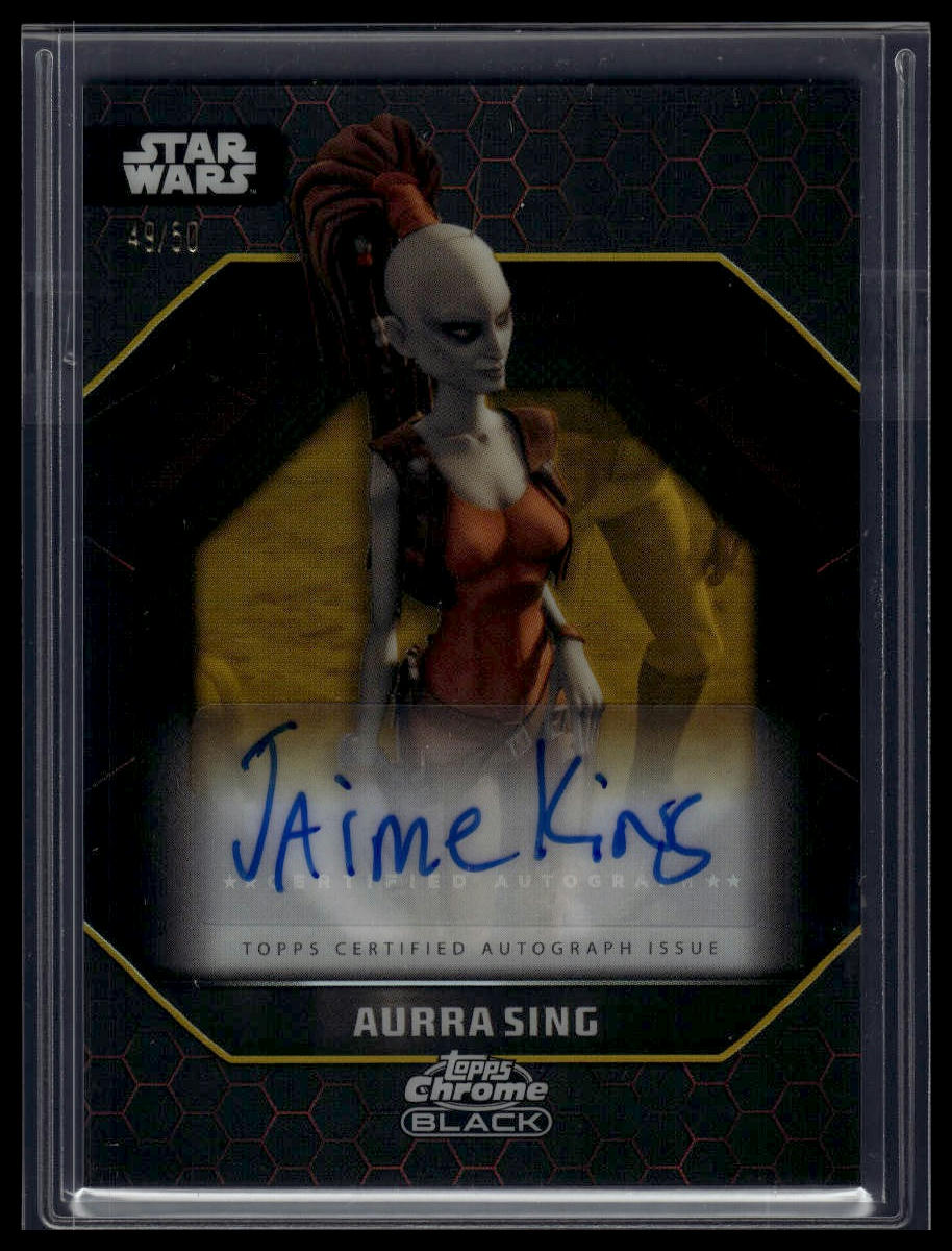 2024 Topps Chrome Black Star Wars Jaime King Dark Side Autographs Gold Refractor