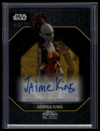 2024 Topps Chrome Black Star Wars Jaime King Dark Side Autographs Gold Refractor