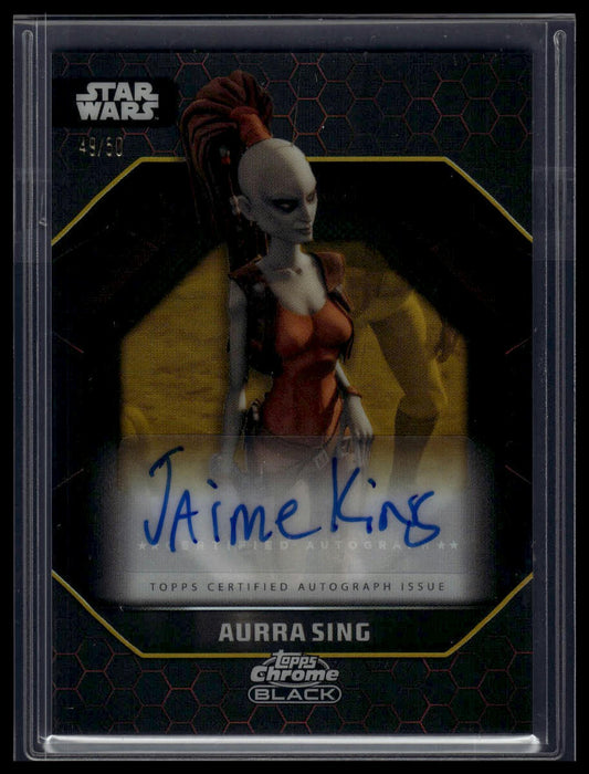 2024 Topps Chrome Black Star Wars Jaime King Dark Side Autographs Gold Refractor