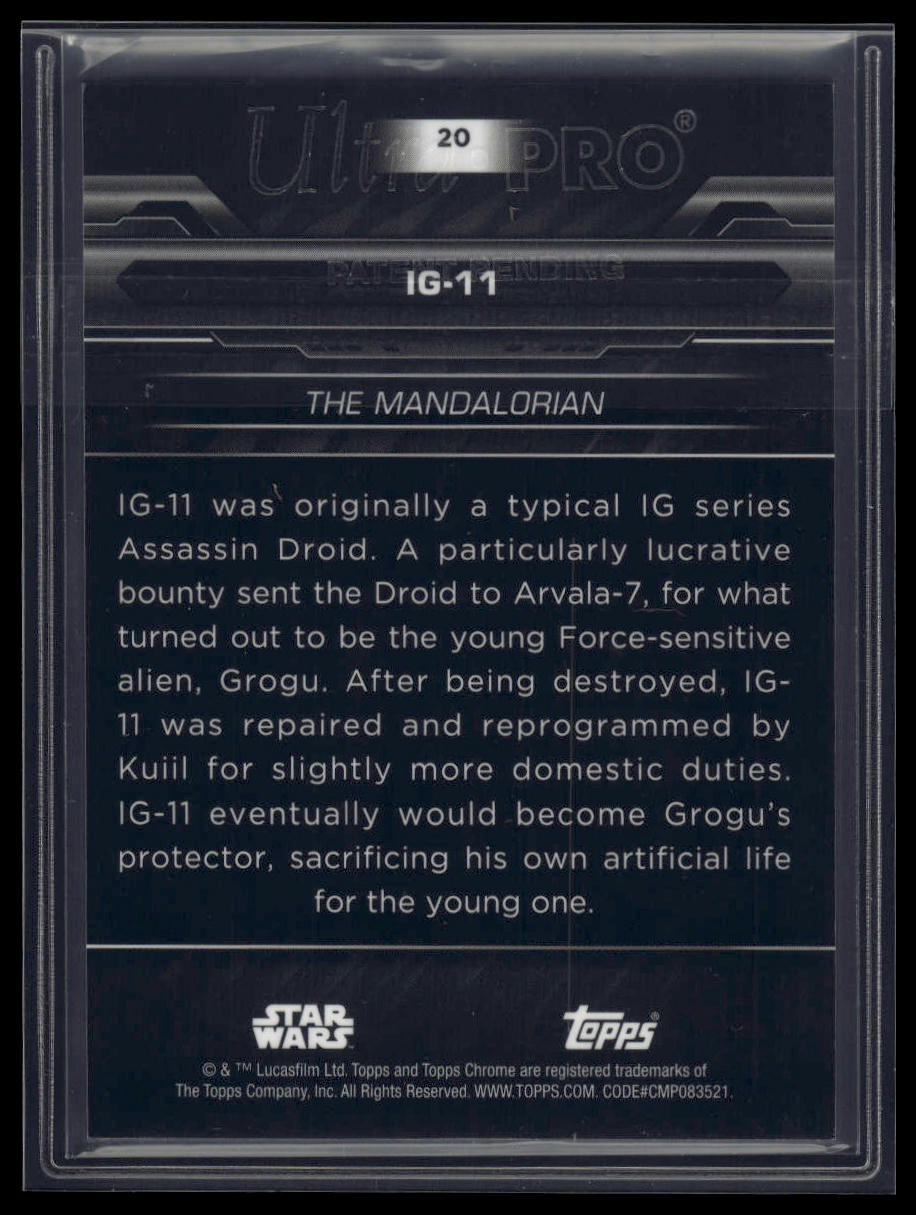 2024 Topps Chrome Black Star Wars #20 IG-11 Gold Refractor