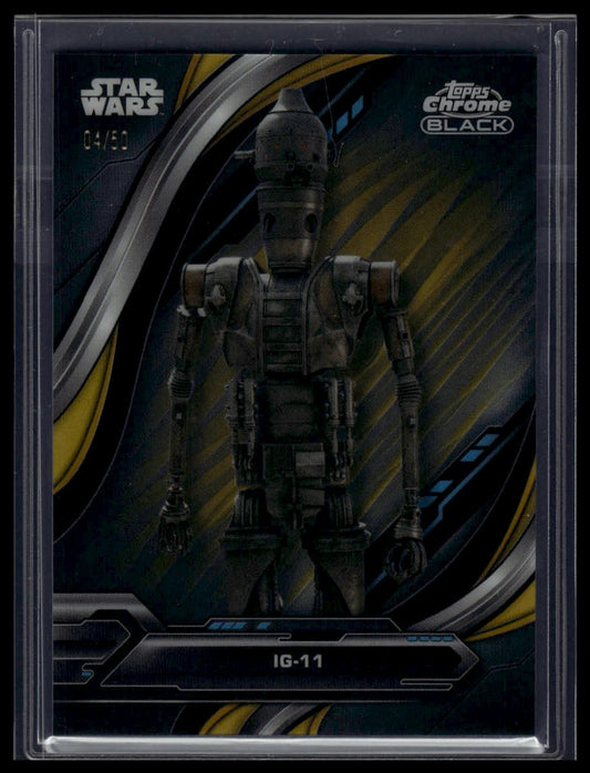 2024 Topps Chrome Black Star Wars #20 IG-11 Gold Refractor