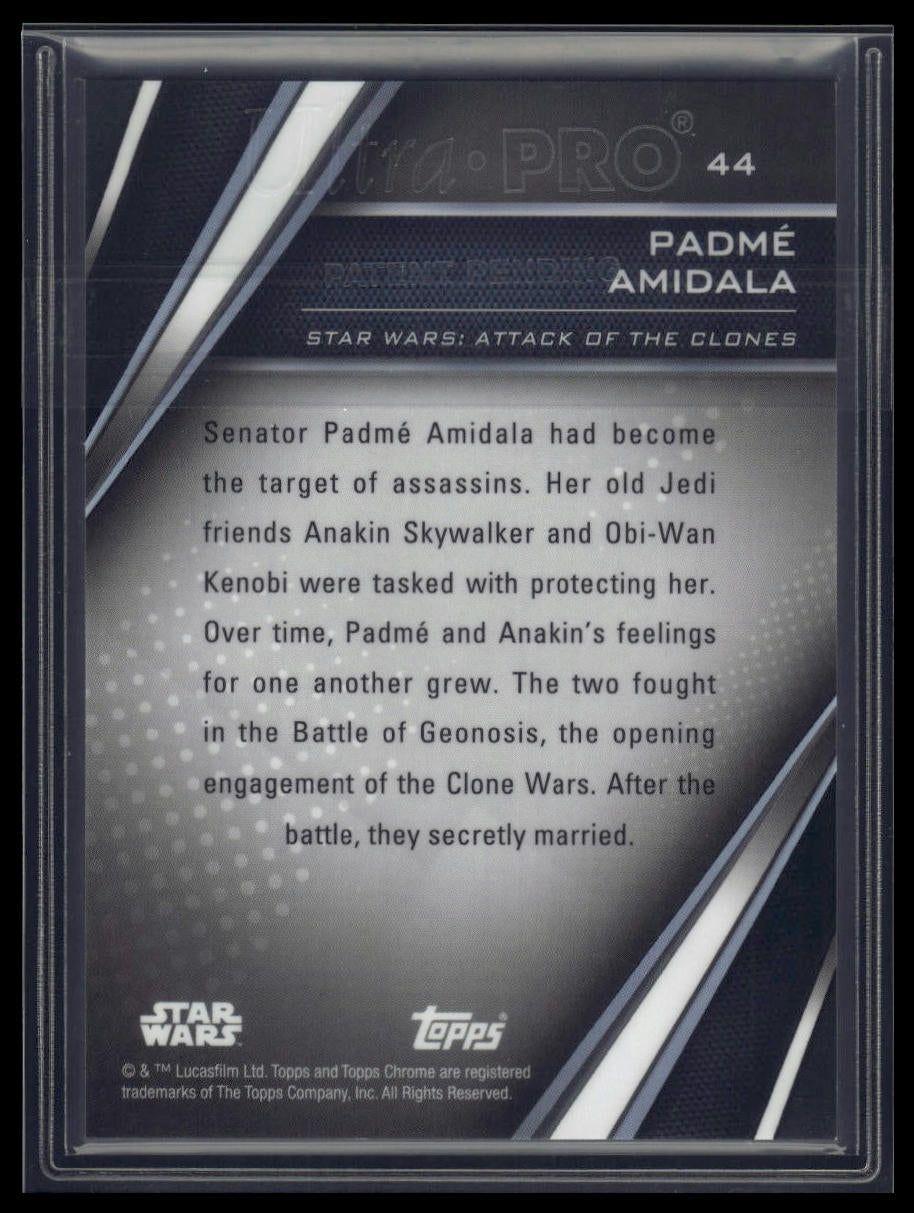 2023 Topps Chrome Black Star Wars #44 Padmé Amidala Purple