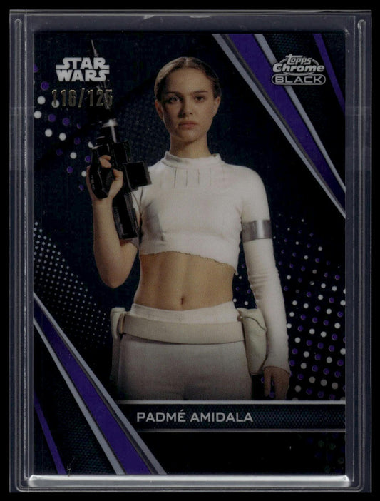 2023 Topps Chrome Black Star Wars #44 Padmé Amidala Purple