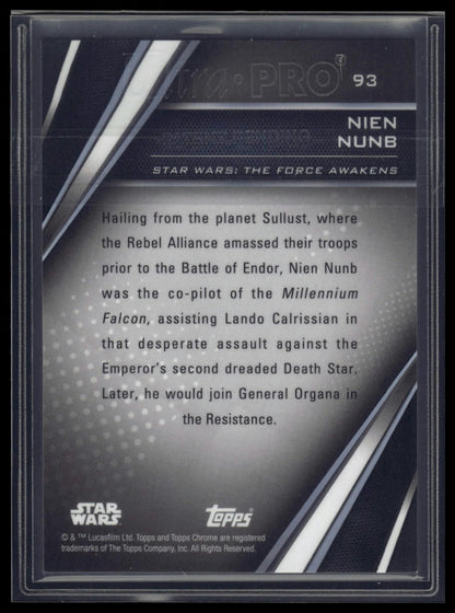 2023 Topps Chrome Black Star Wars #93 Nien Nunb Refractor