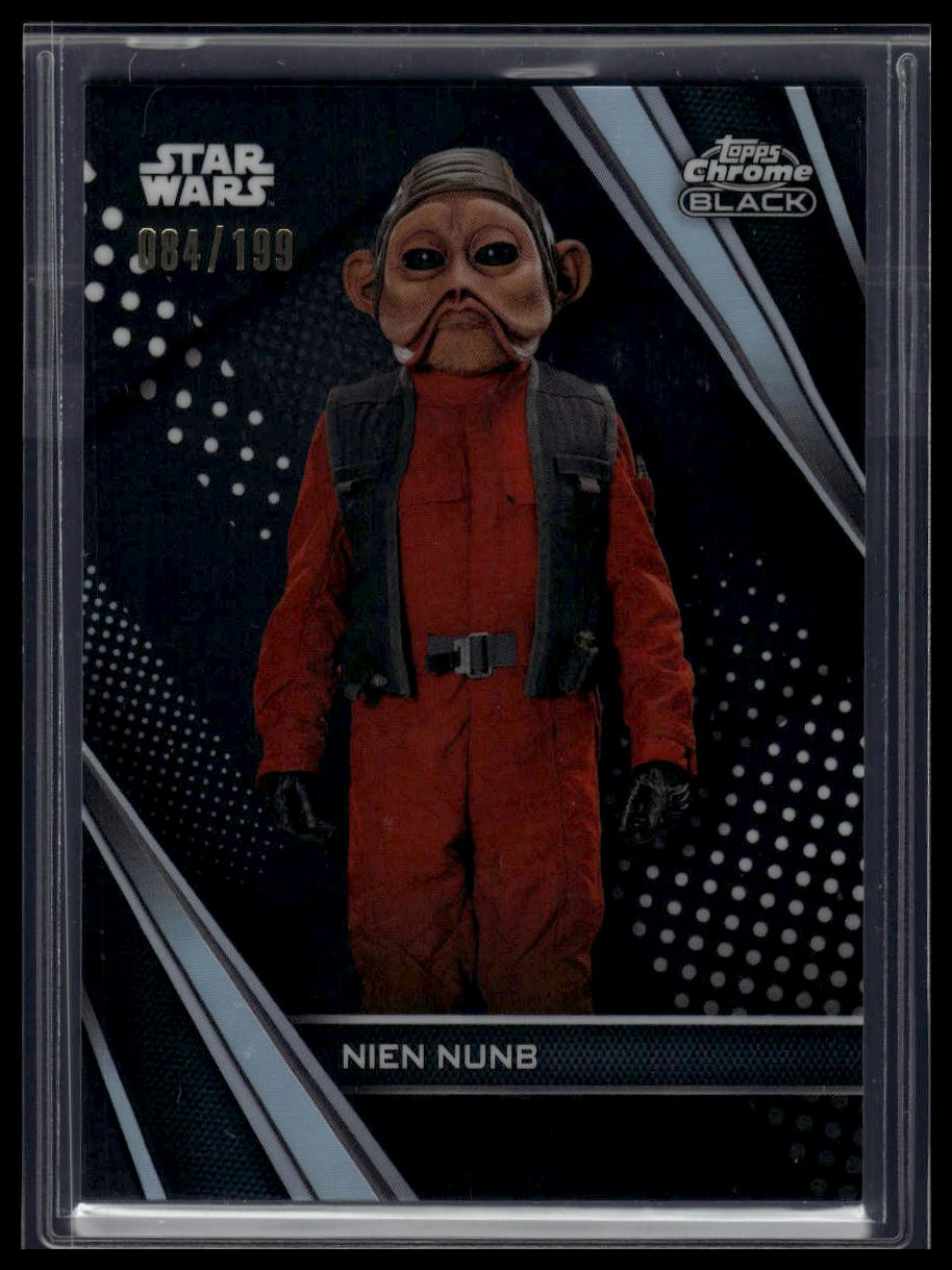 2023 Topps Chrome Black Star Wars #93 Nien Nunb Refractor