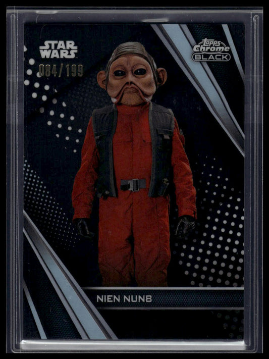 2023 Topps Chrome Black Star Wars #93 Nien Nunb Refractor