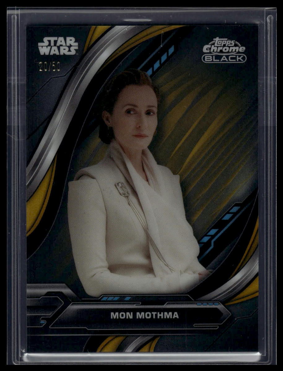 2024 Topps Chrome Black Star Wars #16 Mon Mothma Gold Refractor