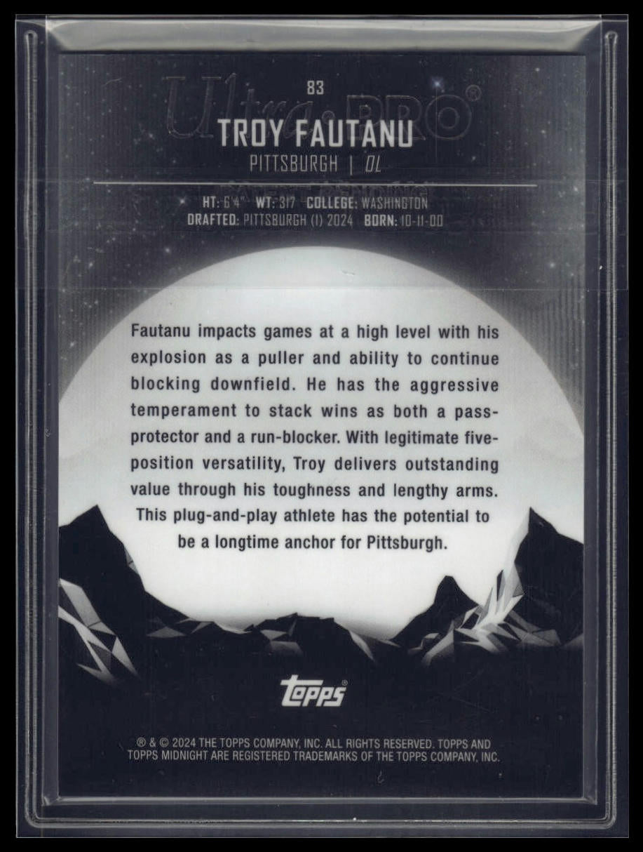 2024 Topps Midnight #83 Troy Fautanu Midnight #/12